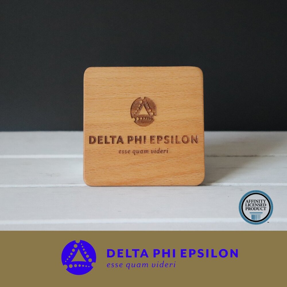 Delta Phi Epsilon Stacked Logo (Set of 4 Coasters)